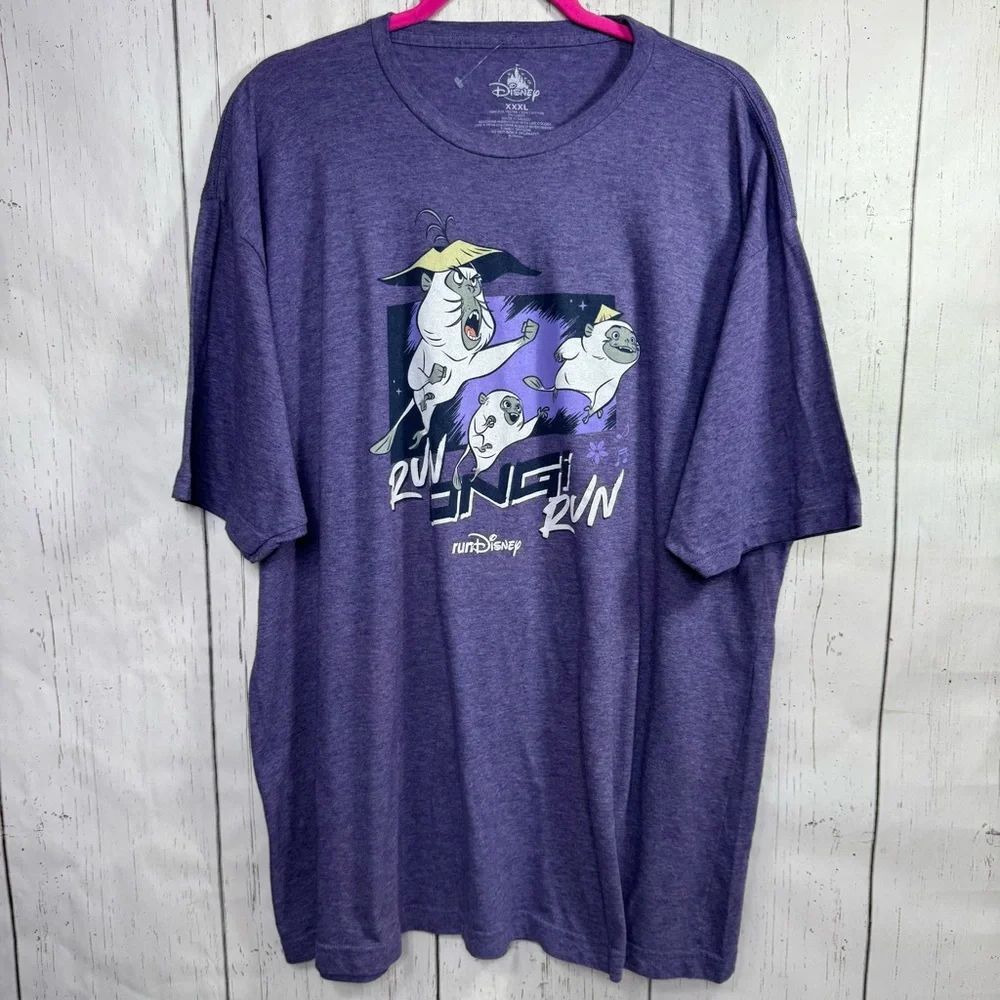 Disney runDisney Run Ongis Run Purple Graphic Tee Mens Raya and the Last Dragon